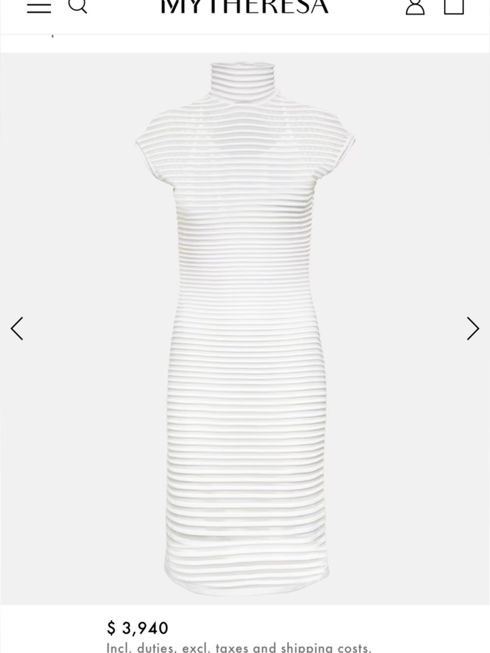 $3940 Alaia white mini dress 34 XS
